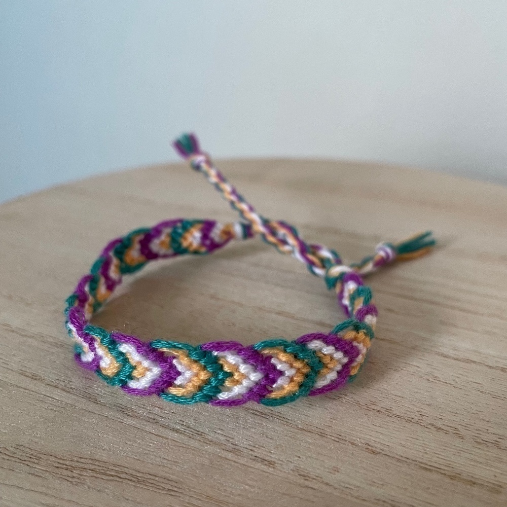 Violet Teal Woven Bracelet